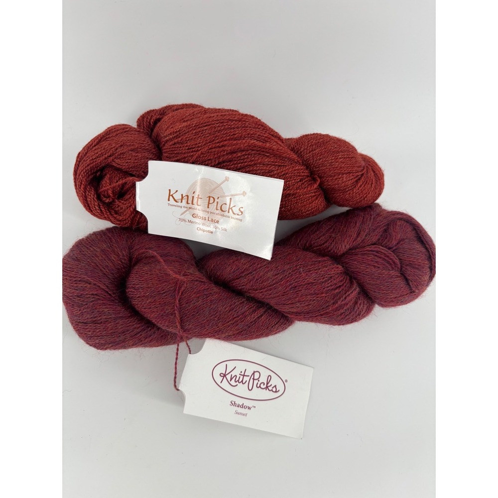 Knit Picks Gloss Lace & Shadow Yarn Lot Lace Weight Merino Silk Alpaca Peru